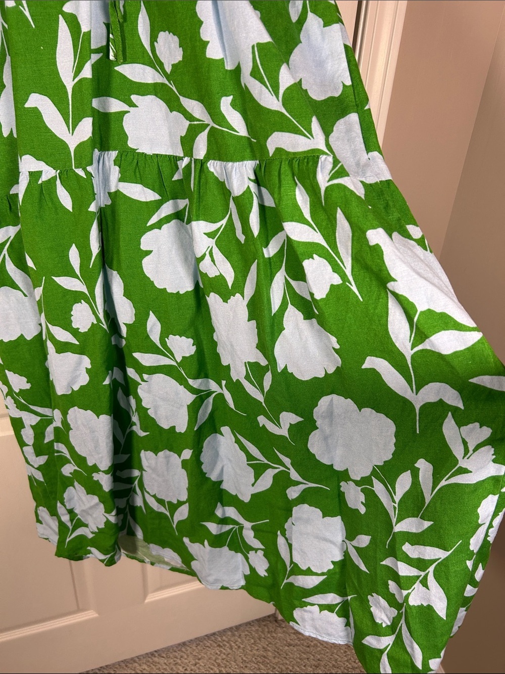 kate spade for Target Green and Light Blue Floral Maxi Dress size M - Picture 4 of 8